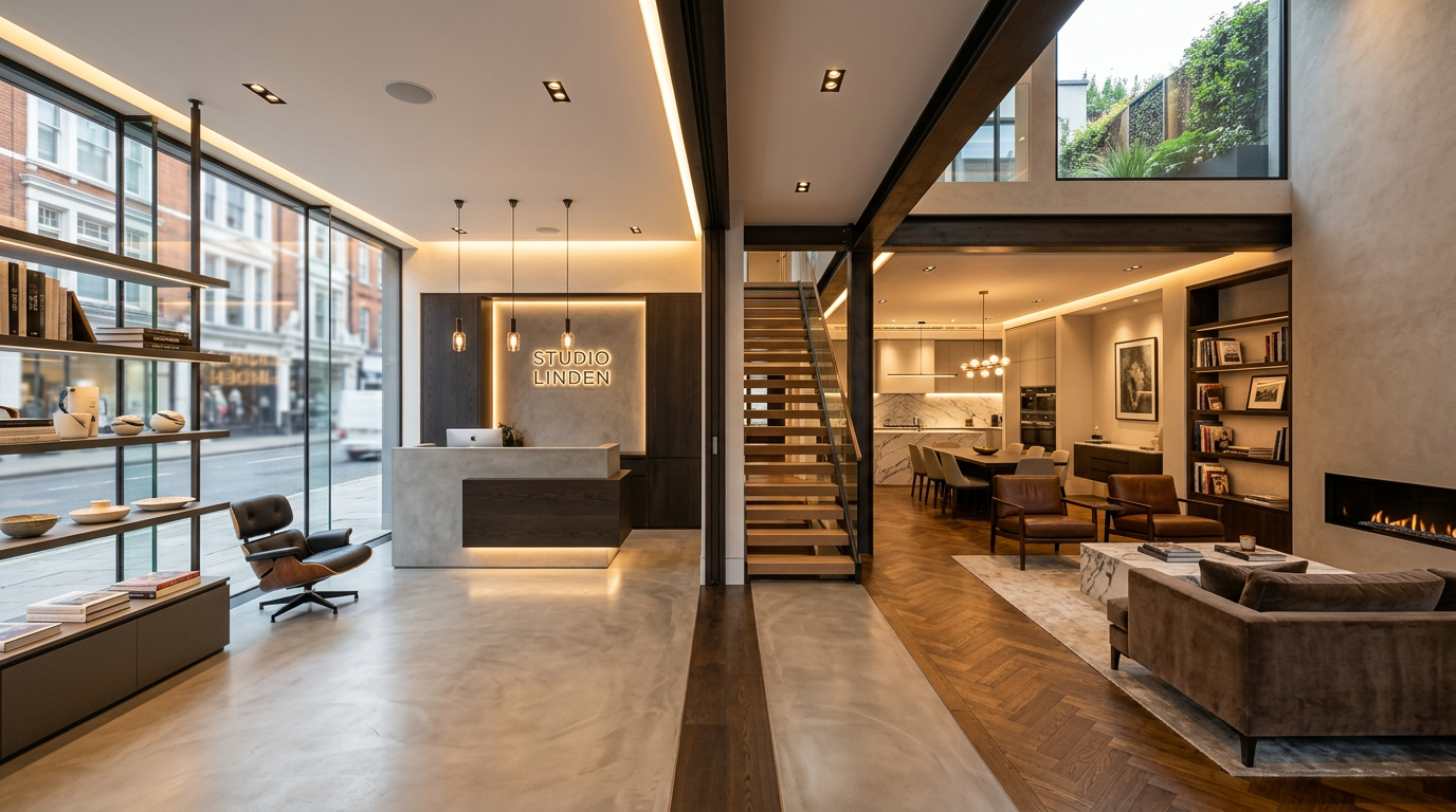 Flawless modern completed commercial build-out showcasing SolidRise Construction craftsmanship